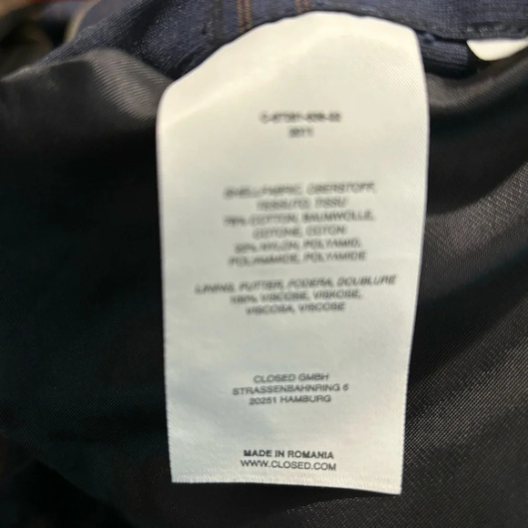 CLOSED Sz L Window  Pane Plaid Zip Up Patch Pockets Turned Collar Lined Shacket - Picture 12 of 15